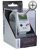 Abbildung zeigt die Game Boy Armbanduhr in der Box