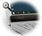 Airbar- kombiniert die Touchscreen-Funktionalität von Tabletts mit  herkömmlichen Notebook-Display