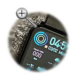 Abbildung zeigt die PEARL SmartWatch PW-500.app